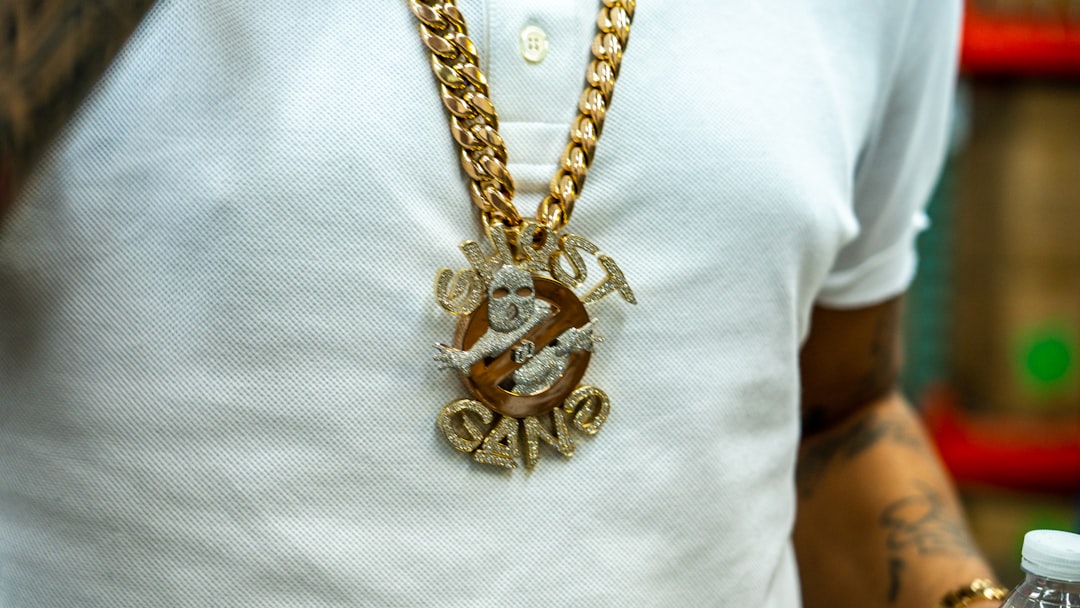 a person wearing a necklace